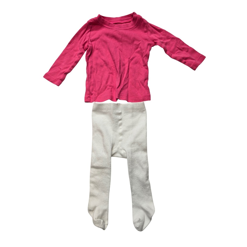 Carters Watermelon Halloween Costume‎ 3pc Set Fleece Vest Shirt Tights Pink 6-9M - Picture 3 of 10